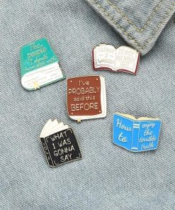 Alternative view of Funny Library Meme Set Of 5 Enamel Pin