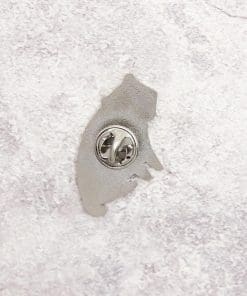 Black Fox Silver Animal Enamel Pin - Image 3
