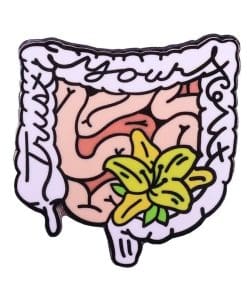Flower Intestine 'Trust Your Gut' Enamel Pin