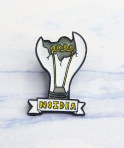 Broken Bulb 'No Idea' Enamel Pin