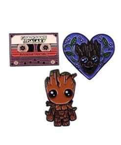 Alternative view of Guardians of The Galaxy 'Groot Purple Heart' Enamel Pin