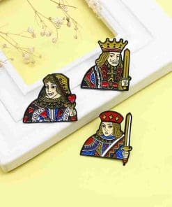 Alternative view of Poker Card 'Queen Of Hearts' Enamel Pin