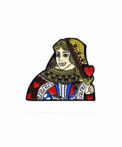 Poker Card 'Queen Of Hearts' Enamel Pin