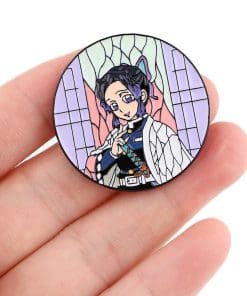 Alternative view of Demon Slayer 'Shinobu Kocho Portrait' Enamel Pin