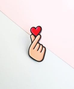Finger Heart Enamel Pin