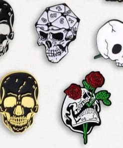 Alternative view of Dungeons And Dragons 'Punk Skull Dice' Enamel Pin