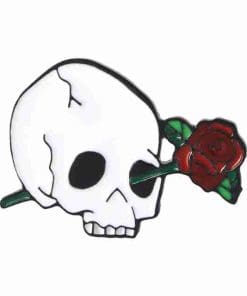 Punk Skull 'Blind Rose' Enamel Pin