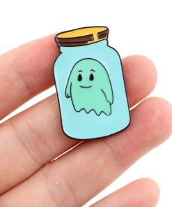 Alternative view of Cute Ghost Jar Enamel Pin