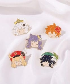 Alternative view of Genshin Impact 'Funny Paimon Chibi' Enamel Pin
