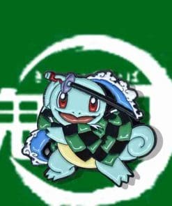 Pokemon 'Squirtle x Tanjiro' Enamel Pin - Image 3