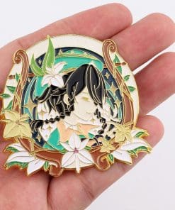 Alternative view of Genshin Impact 'Venti Flower Portrait' Enamel Pin