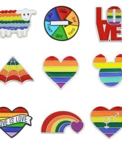 Alternative view of LGBT Rainbow 'Sheep' Enamel Pin