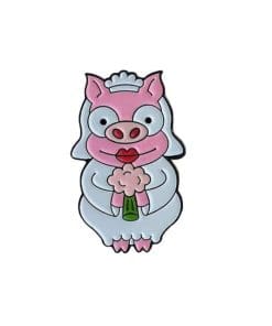Cute Pig 'Bride' Enamel Pin