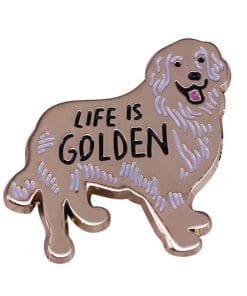 Dog 'Golden Retriever | Life is Golden' Enamel Pin - Image 4