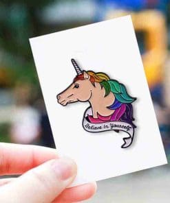 Alternative view of Unicorn 'Believe In Yourself' Enamel Pin