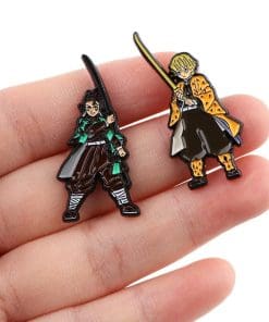 Alternative view of Demon Slayer 'Tanjiro Kamado' Enamel Pin