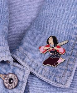 Alternative view of Mulan 'Sword Haircut' Enamel Pin