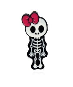 Halloween Punk 'Girl Skeleton' Enamel Pin