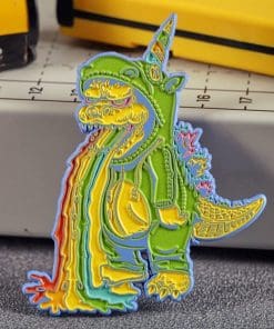 Godzilla 'Unicorn | Puking Rainbows 2.0' Enamel Pin