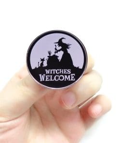 Alternative view of 'Witches Welcome' Enamel Pin