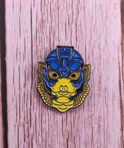 Alternative view of Amphibian Man 'Water Gillman' Enamel Pin