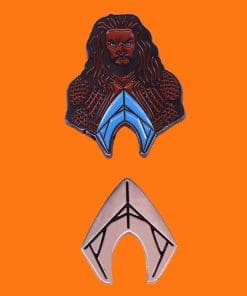 Alternative view of Aquaman Enamel Pin