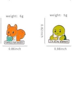 Cute Fox 'Formula For Success' Enamel Pin - Image 3