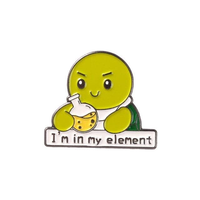 Cute Turtle 'I'm In My Element' Enamel Pin - Image 5