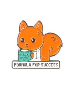 Cute Fox 'Formula For Success' Enamel Pin
