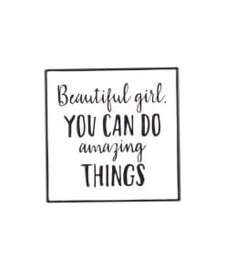 Inspirational Quote 'Beautiful Girl. You Can Do Amazing Things' Enamel Pin