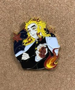 Demon Slayer: Kimetsu no Yaiba 'Flaming Kyojuro' Enamel Pin - Image 4