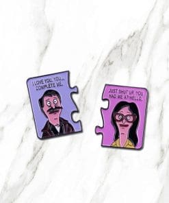 Alternative view of Bob's Burger 'Bob Belcher and Linda Love Poems' Enamel Pin