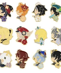 Alternative view of Genshin Impact 'Tartaglia Sides' Enamel Pin