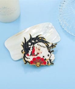 Alternative view of Arknights 'Pramanix | Caster's Frost' Enamel Pin