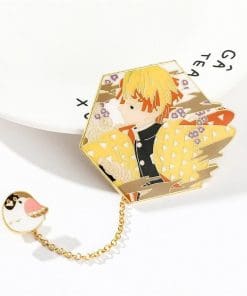 Alternative view of Demon Slayer 'Zenitsu Agatsuma Chain' Enamel Pin