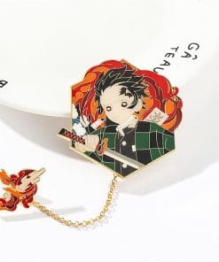 Alternative view of Demon Slayer 'Tanjiro Kamado Chain' Enamel Pin