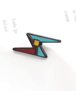 Alternative view of Captain Marvel 'Lightning' Enamel Pin