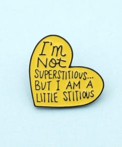 Michael Scott Quote 'I'm Not Superstitious...' Enamel Pin