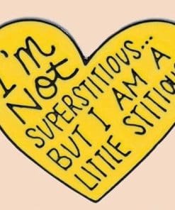 Alternative view of Michael Scott Quote 'I'm Not Superstitious...' Enamel Pin