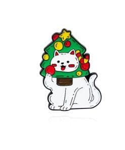 Cute Christmas Tree Cat Enamel Pin