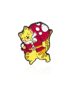 Cute Yellow Santa Cat Enamel Pin