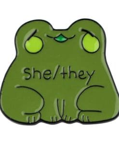Chubby Frog 'She / They' Enamel Pin