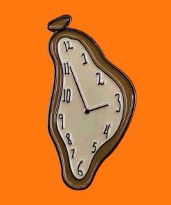 Alternative view of Time Lapse 'Alarm Clock' Enamel Pin