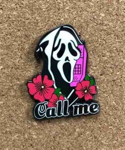 Alternative view of Scary Movie 'Call Me' Enamel Pin