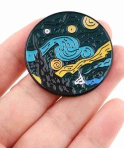 Van Gogh ' Art | Starry Night' Enamel Pin - Image 4