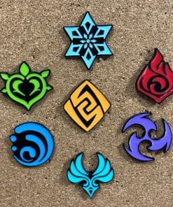Alternative view of Genshin Impact 'Anemo | Wind Element' Enamel Pin