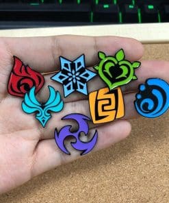 Alternative view of Genshin Impact 'Geo | Earth Element' Enamel Pin