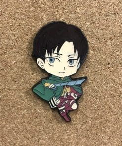 Attack on Titan 'Levi Ackerman Sword Fight | Chibi' Enamel Pin