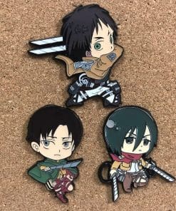 Alternative view of Attack on Titan 'Mikasa Thunder Spears | Chibi 2.0' Enamel Pin