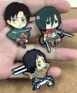 Alternative view of Attack on Titan 'Levi Ackerman Sword Fight | Chibi' Enamel Pin